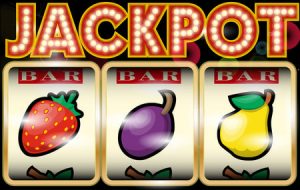 slot machine illustration with jackpot